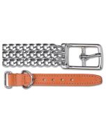Ancol Leather & Chain Dog Collar