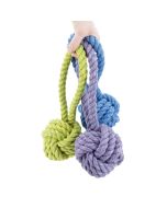 Happy Pet Nuts for Knots Ball Tugger - Green, Blue & Purple