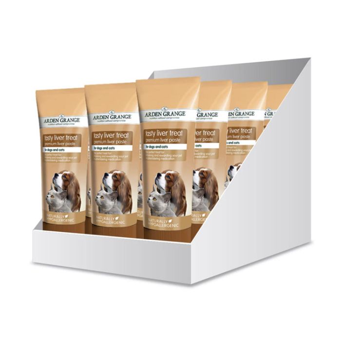 Arden Grange Tasty Liver Treat for Dogs & Cats - Box of 12 x 75g Tubes