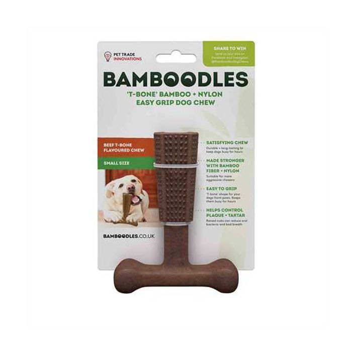 Bamboodle T-Bone Dog Chew Small - Beef