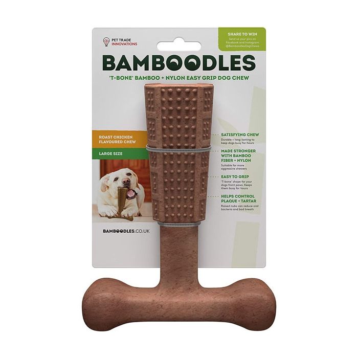 Bamboodle T-Bone Dog Chew Large - Chicken