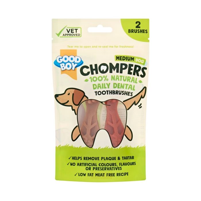 Good Boy Chompers Daily Dental Toothbrush - Medium
