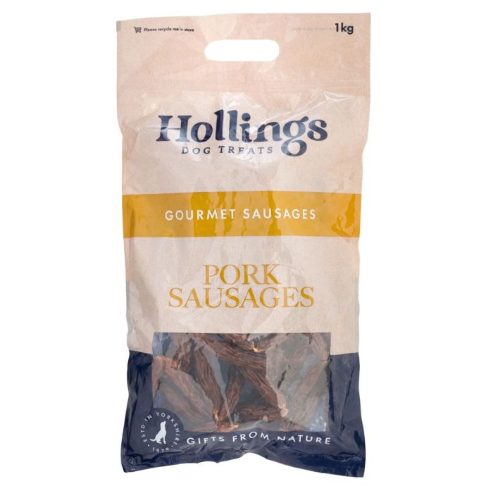 Hollings Gourmet Dog Sausages 1kg - Natural Dog Treats