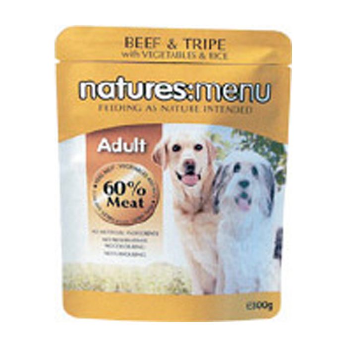 Natures Menu Adult Beef & Tripe Dog Food 8 x 300g
