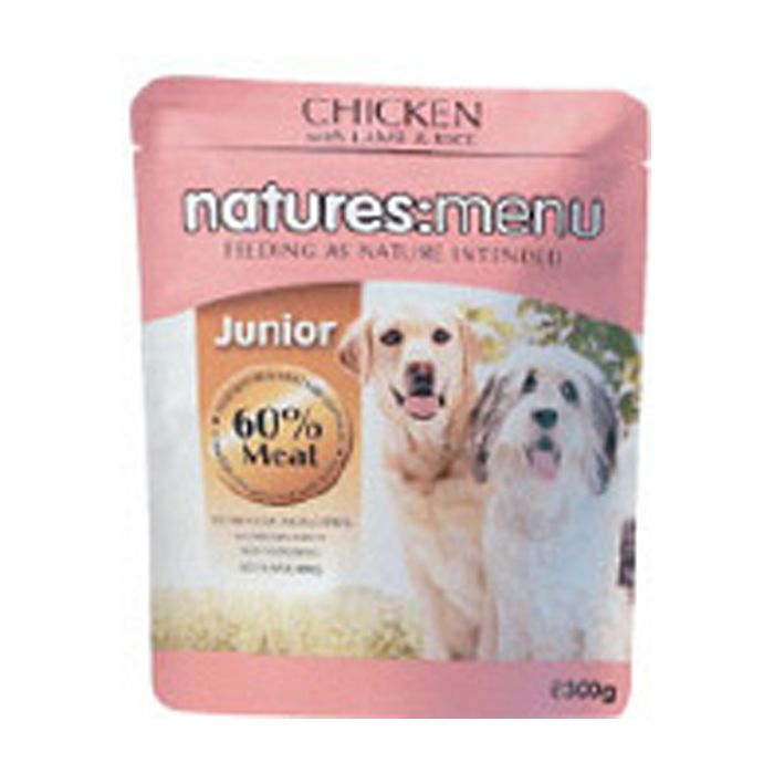 Natures Menu Junior Chicken, Lamb & Rice Dog Food 8 x 300g