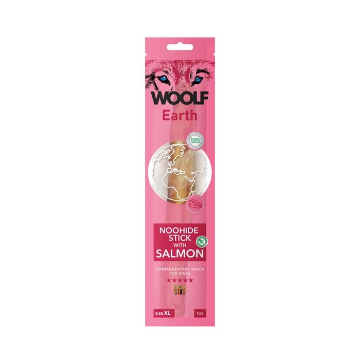 Woolf Earth Noohide XL Stick with Salmon - 25cm long approximately