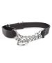 Ancol Leather Check Chain - Black