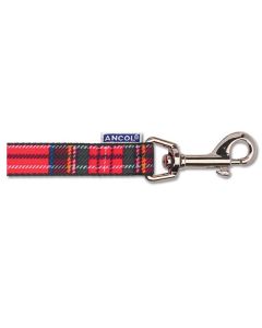 Tartan Dog Lead - Red