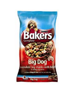 Bakers Big Bites Beef & Vegetables Dog Food 12.5kg