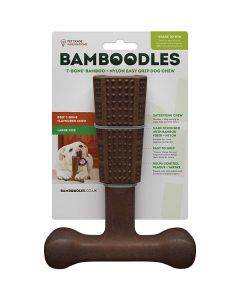 Bamboodle T-Bone Dog Chew Large - Beef