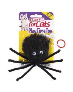 Classic Black Furry Spider For Cats