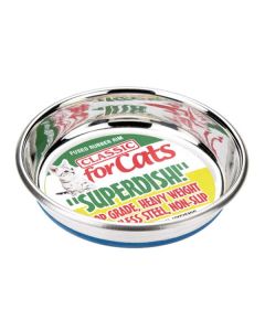 Classic Superdish Stainless Steel Non Slip Cat Dish