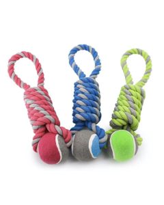 Happy Pets Tennis Ball Coil Tugger - All Colours