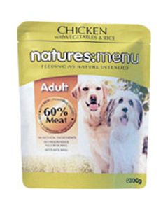 Natures Menu Adult Chicken, Vegetables & Rice Dog Food 8 x300g