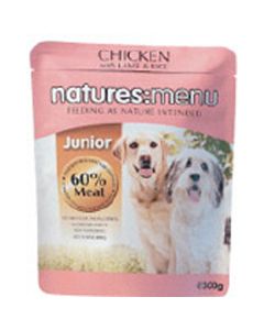 Natures Menu Junior Chicken, Lamb & Rice Dog Food 8 x 300g